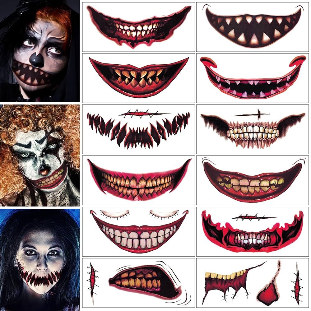 Scary Fake Lips Costume Props for Halloween Party Fun