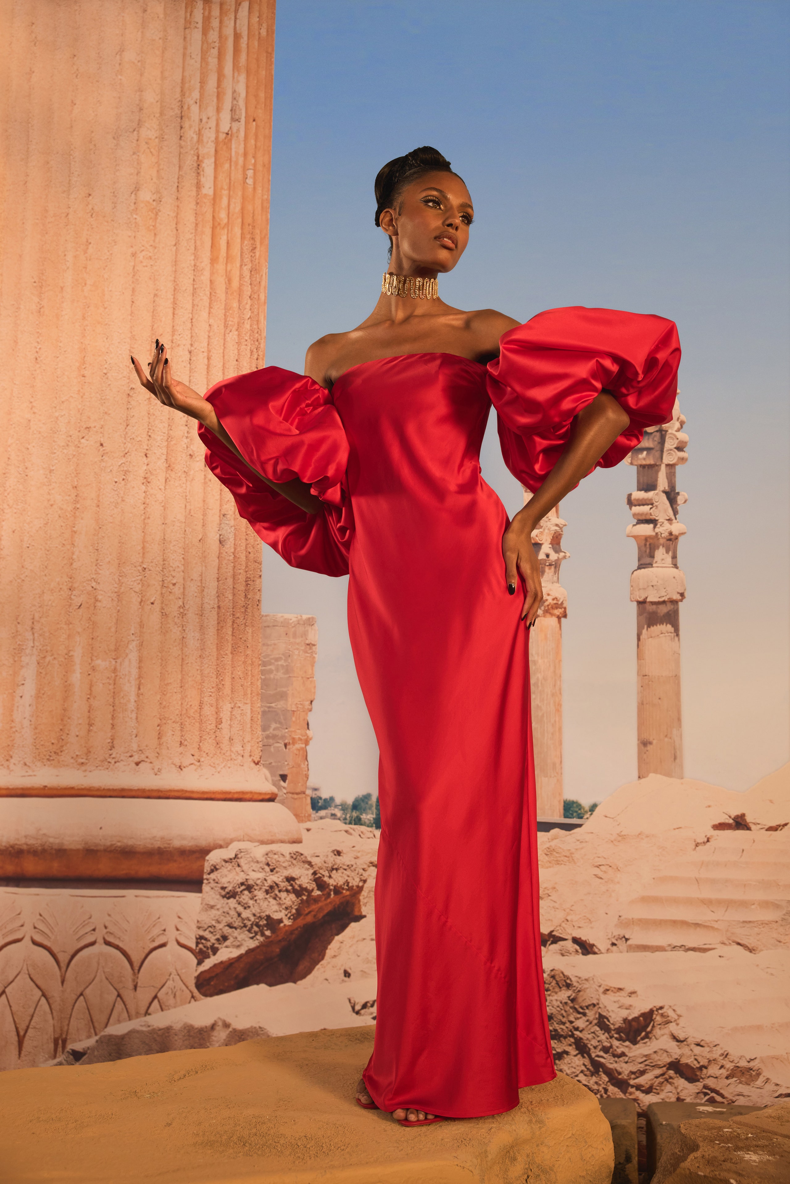 Designer Embellished Style - Red Cult Gaia Dress Look