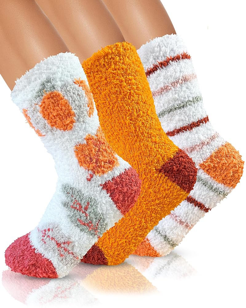 Cozy Orange Fuzzy Leg Warmers - Ultra Soft & Warm