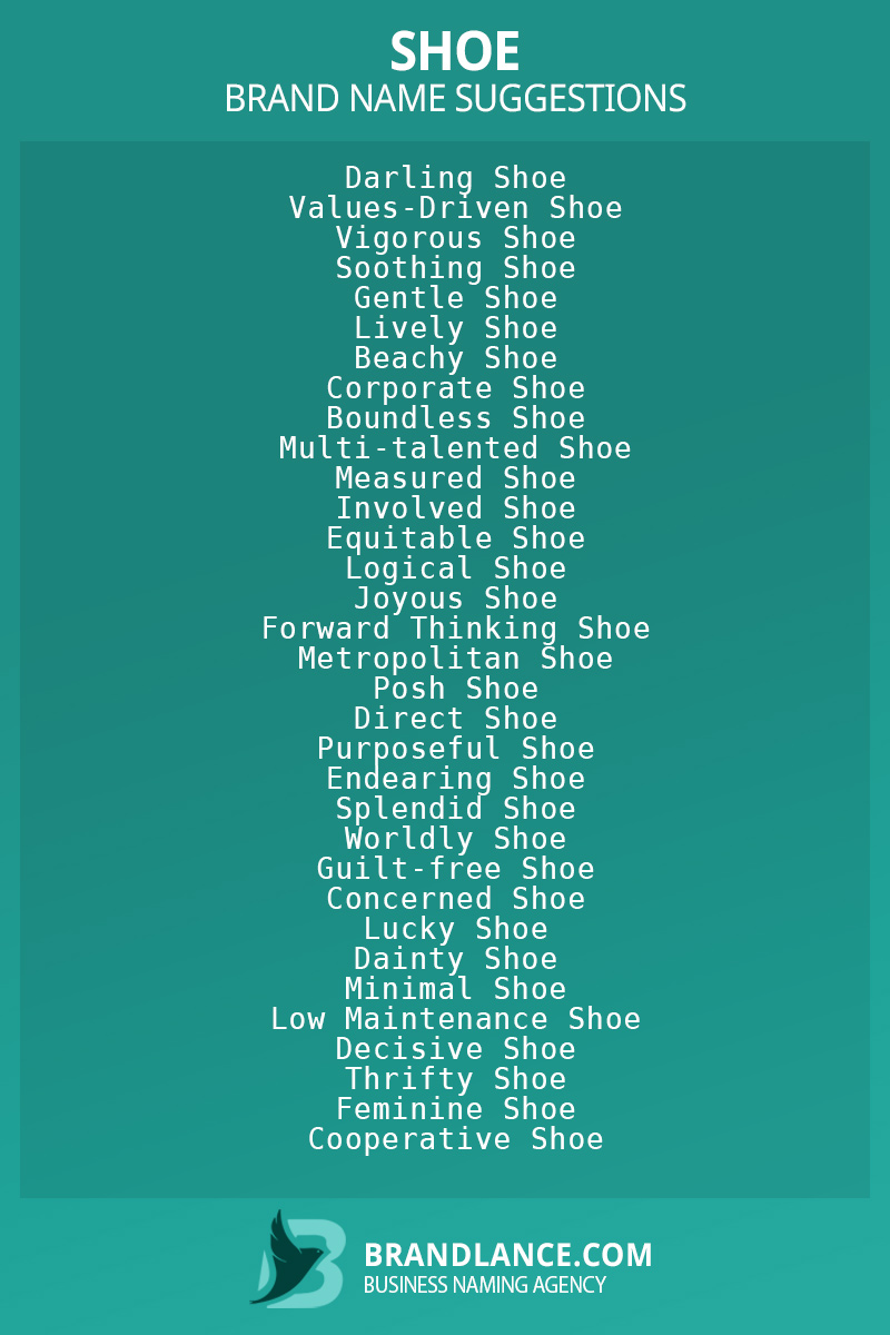 50+ Shoe Brand Names Ideas That Actually Sell (2025 List)