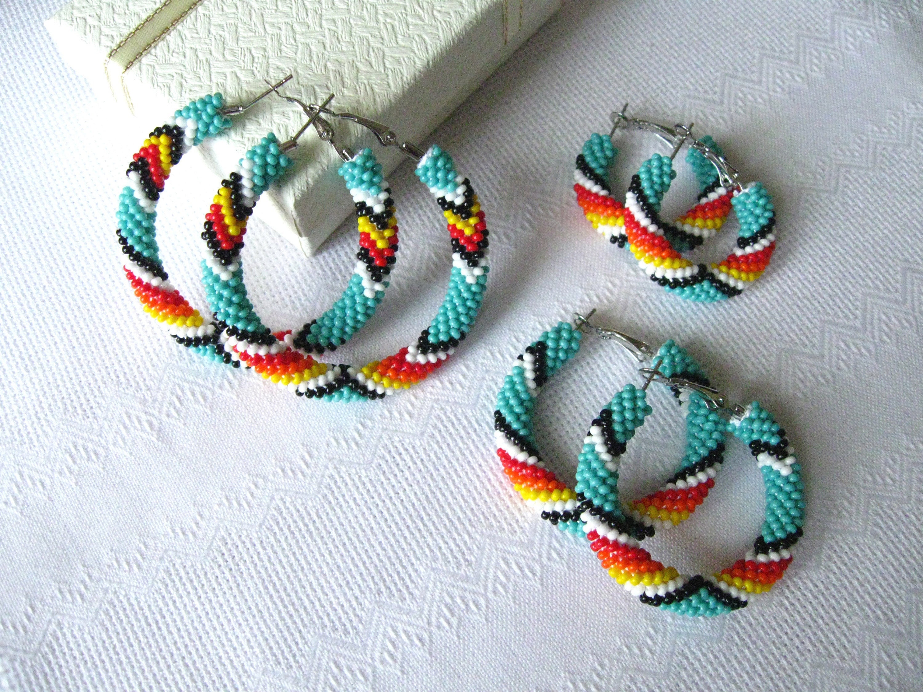 Stunning Native Beaded Hoop Earrings Collection