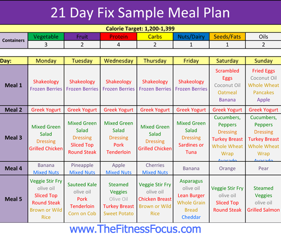 Download 21 Day Fix Meal Plan PDF Free + Healthy Meal Prep Tips for Weight Loss