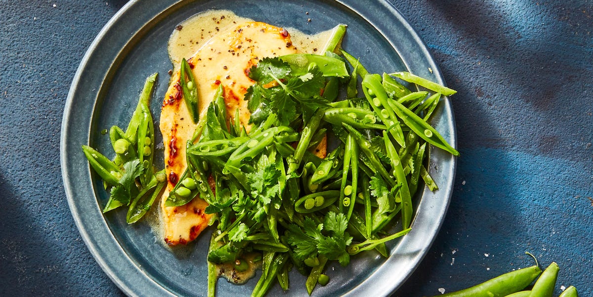 Grilled Coconut Chicken with Snap Pea Salad: Fresh & Flavorful!