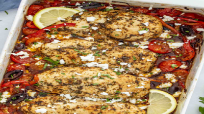 Mediterranean Lemon Chicken with Artichokes and Olives | Easy One-Pan Dinner Recipe