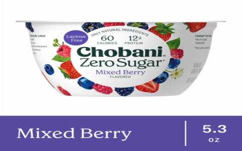 Chobani Zero Sugar Vanilla Greek Yogurt Nutrition Facts