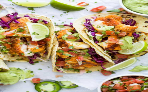 Healthy Taco Shrimp Lettuce Wraps with Fresh Avocado and Pico de Gallo