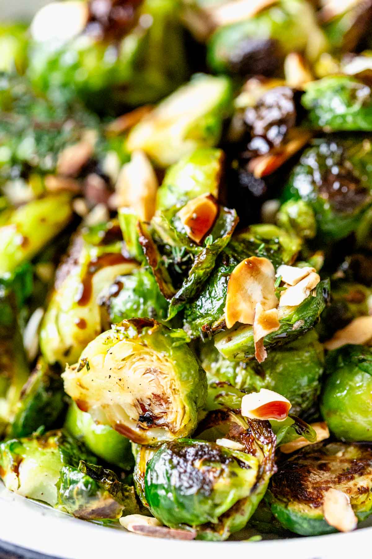Brussel Sprouts with Pearl Onions & Roasted Garlic, Fresh Thyme Recipe