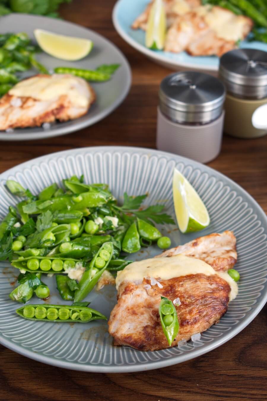 Grilled Coconut Chicken with Snap Pea Salad: Fresh & Flavorful!