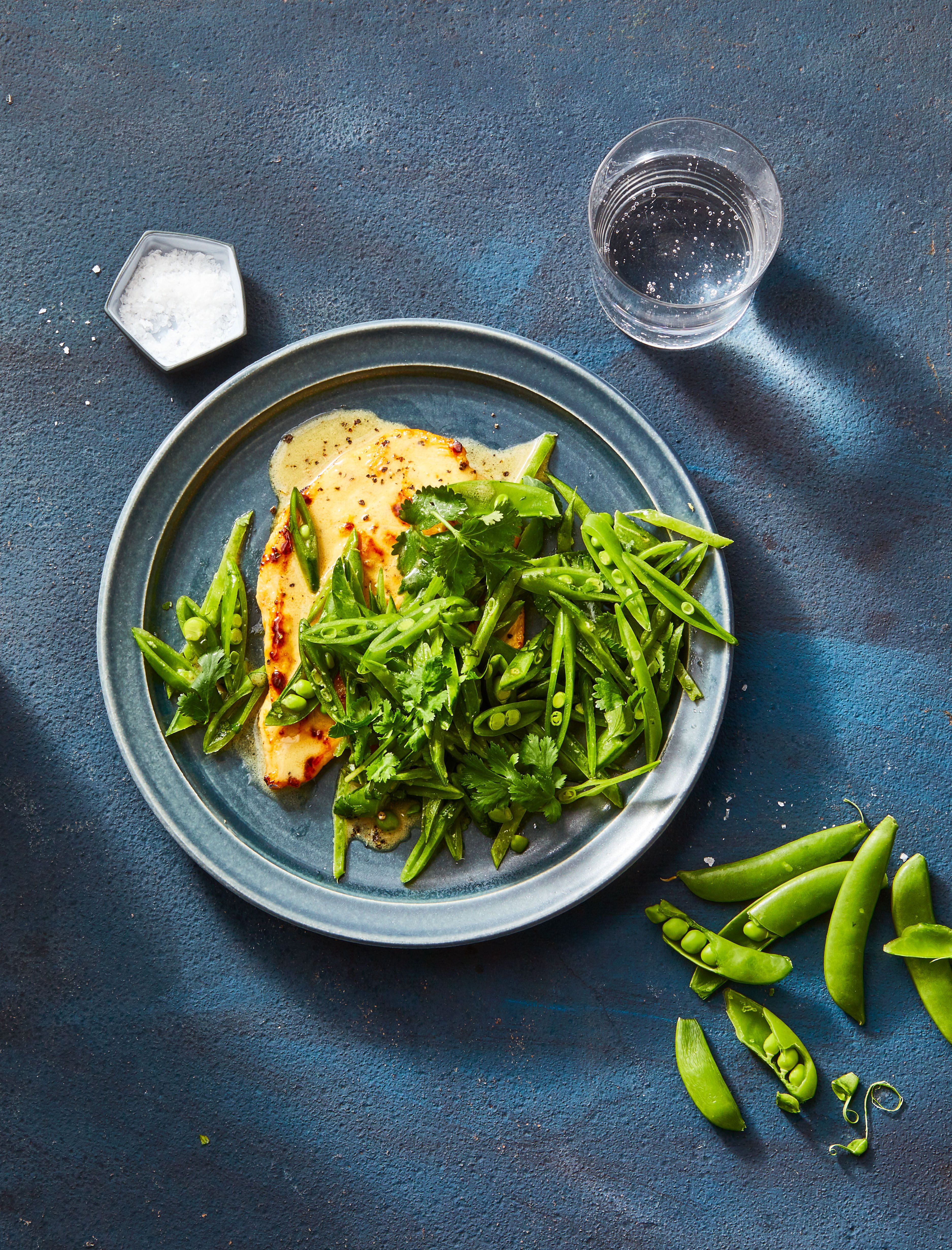 Grilled Coconut Chicken with Snap Pea Salad: Fresh & Flavorful!