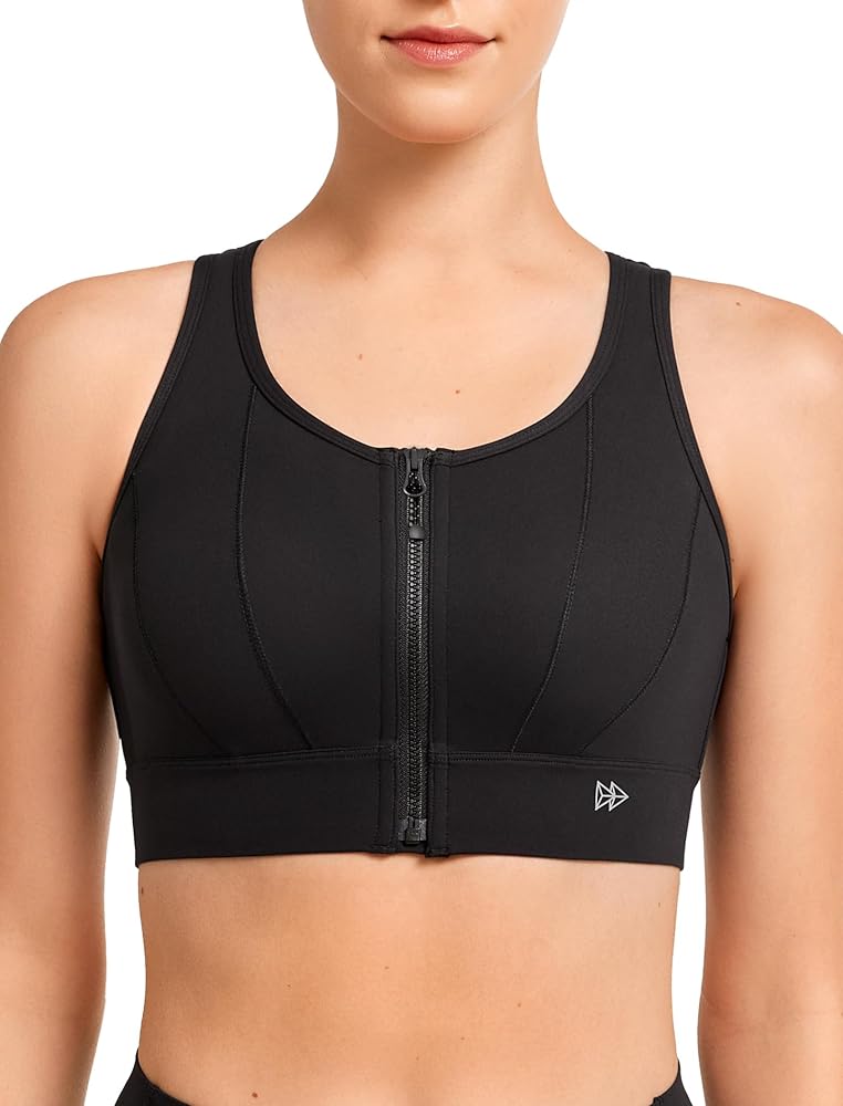 Open Front Sports Bra with Front Closure & High Impact Support for Active Women