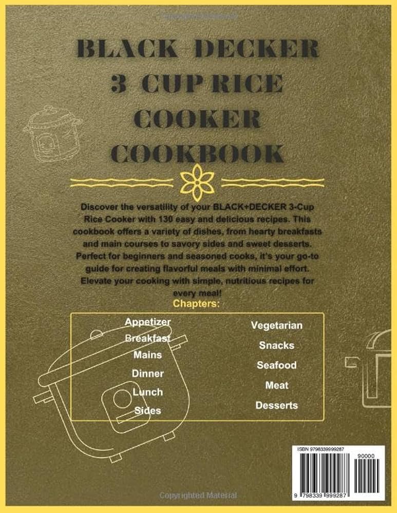 Black Decker Rice Cooker Instructions 3 Cup – Easy Guide