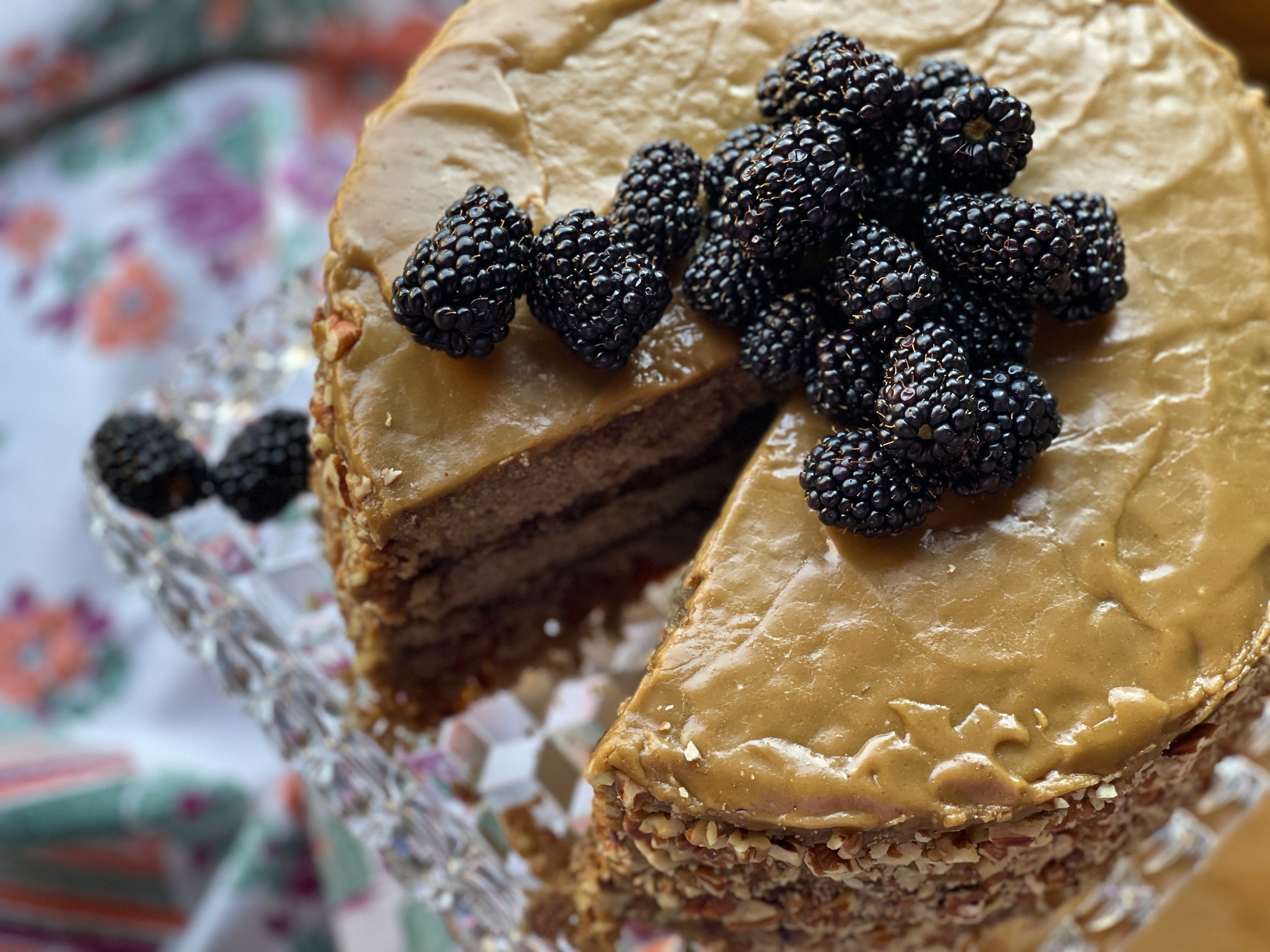 Decadent Blackberry Jam Cake with Toasted Pecan Caramel Icing: A Southern Delight