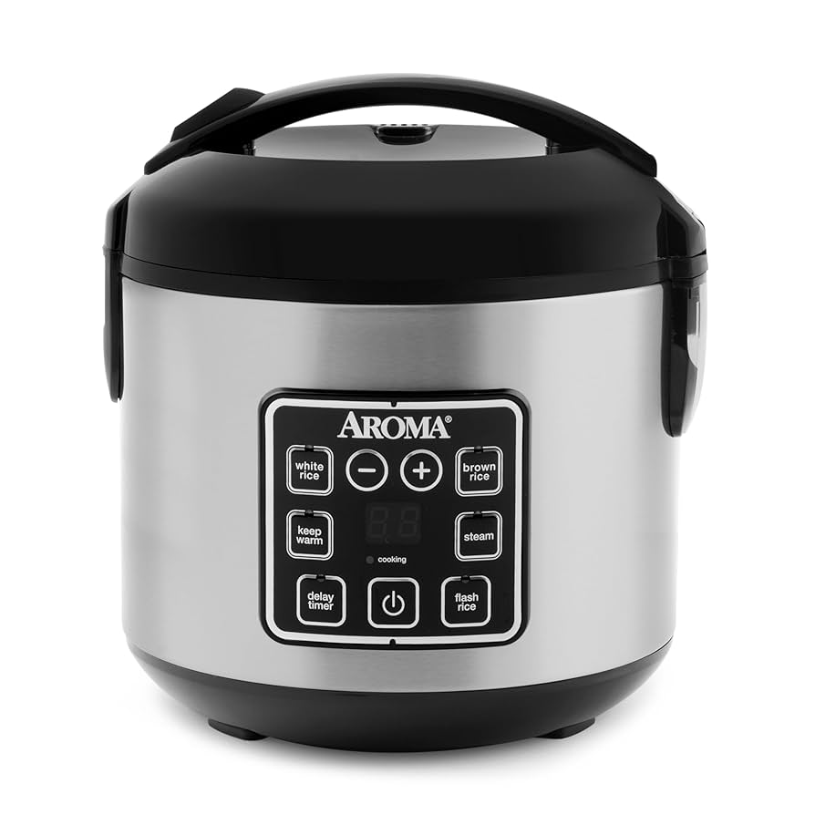 Top Aroma 8 Cup Digital Rice Cooker Manual + Easy Steam Tray Guide