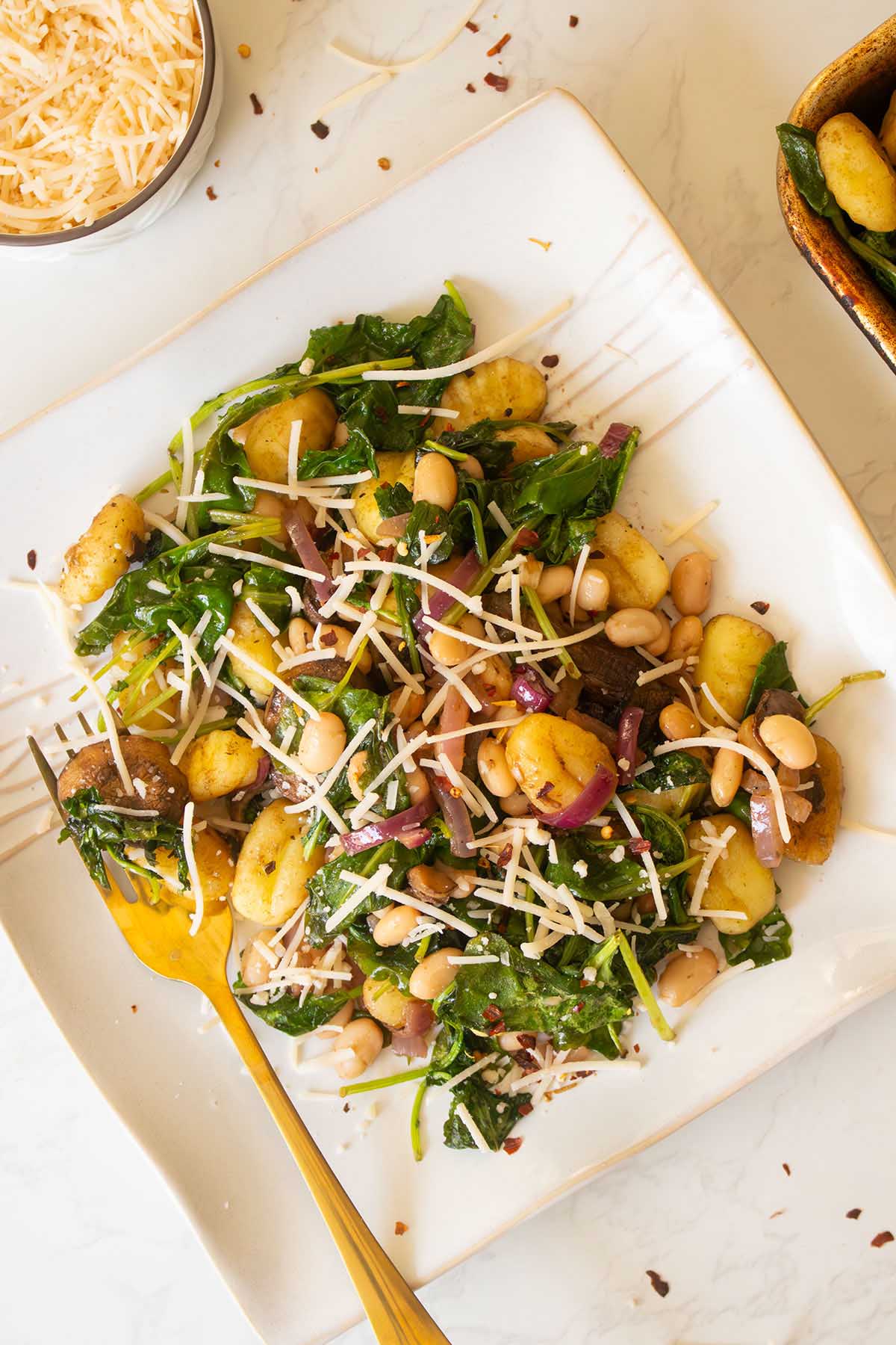 Easy Sheet-Pan Gnocchi with Mushrooms & Spinach Recipe