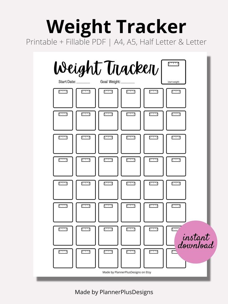 Free Weight Loss Tracker Printable PDF – Easy to Use!