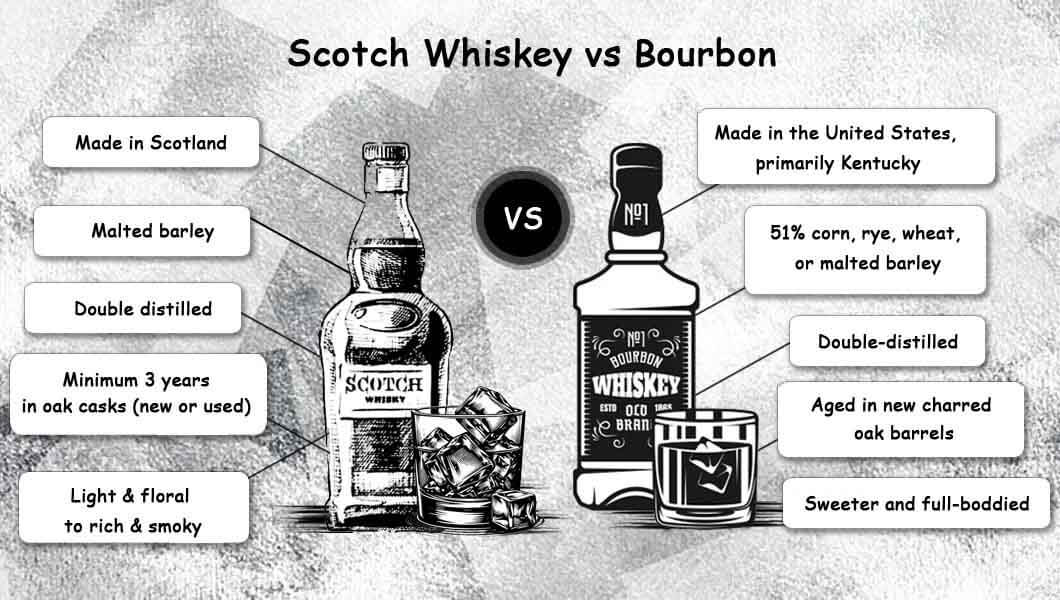 What's the Difference Between Scotch Whiskey and Bourbon?