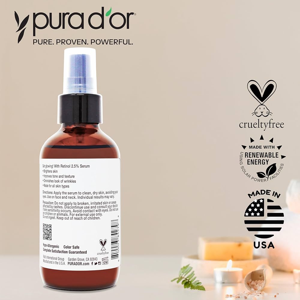 Top Choice for Skin Hydration: Pura D'or Face Serum & Retinol Benefits
