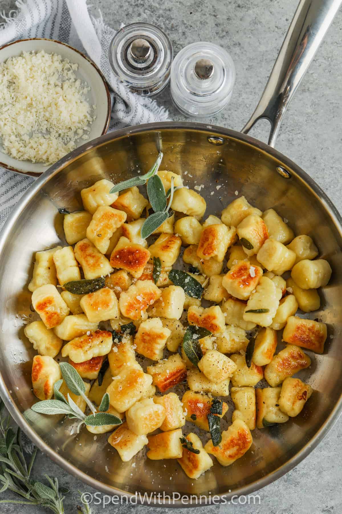 Brown Butter Sage Gnocchi Chicken Recipe with Crispy Sage & Parmesan