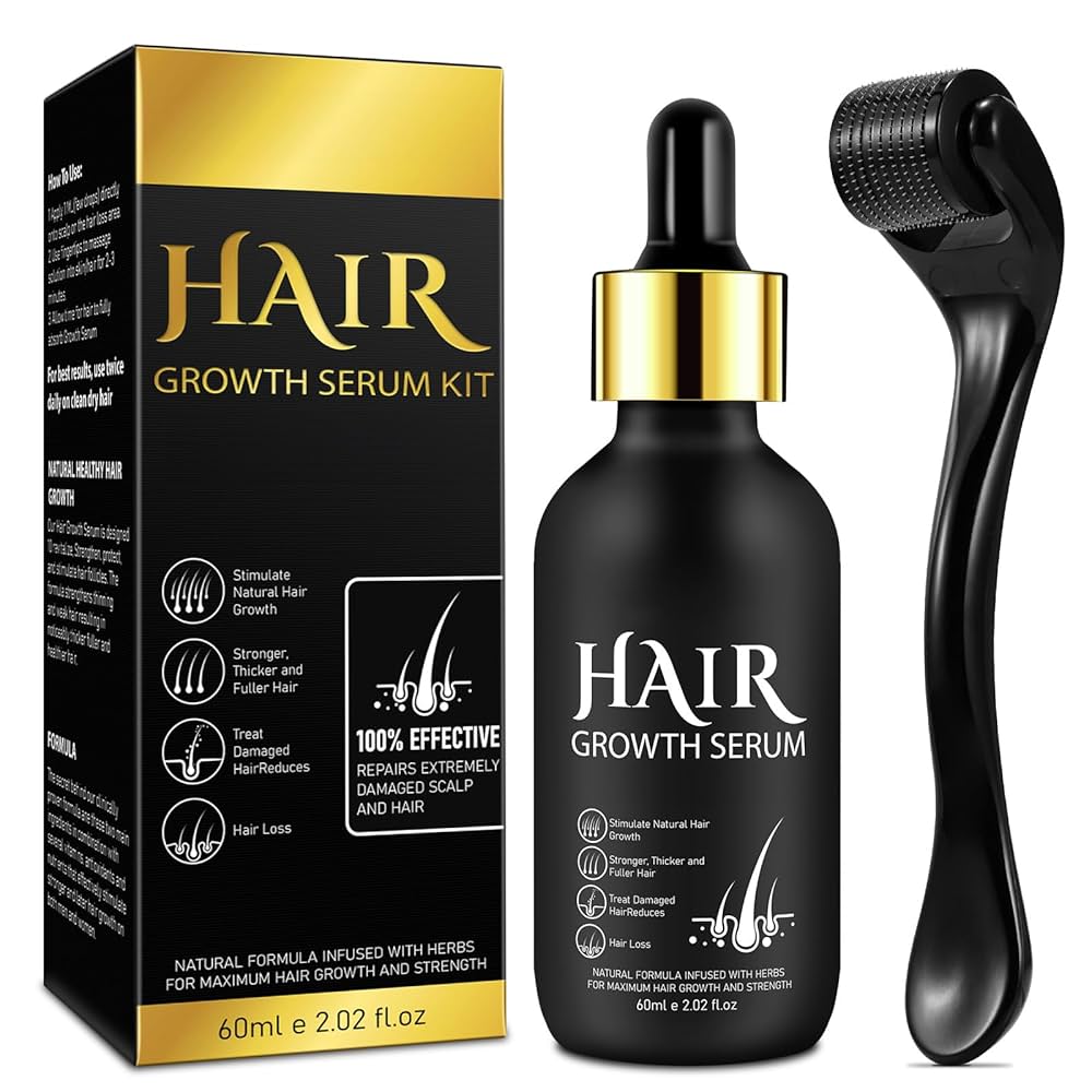 Microneedling Hair Serum for Thicker, Fuller Hair Growth