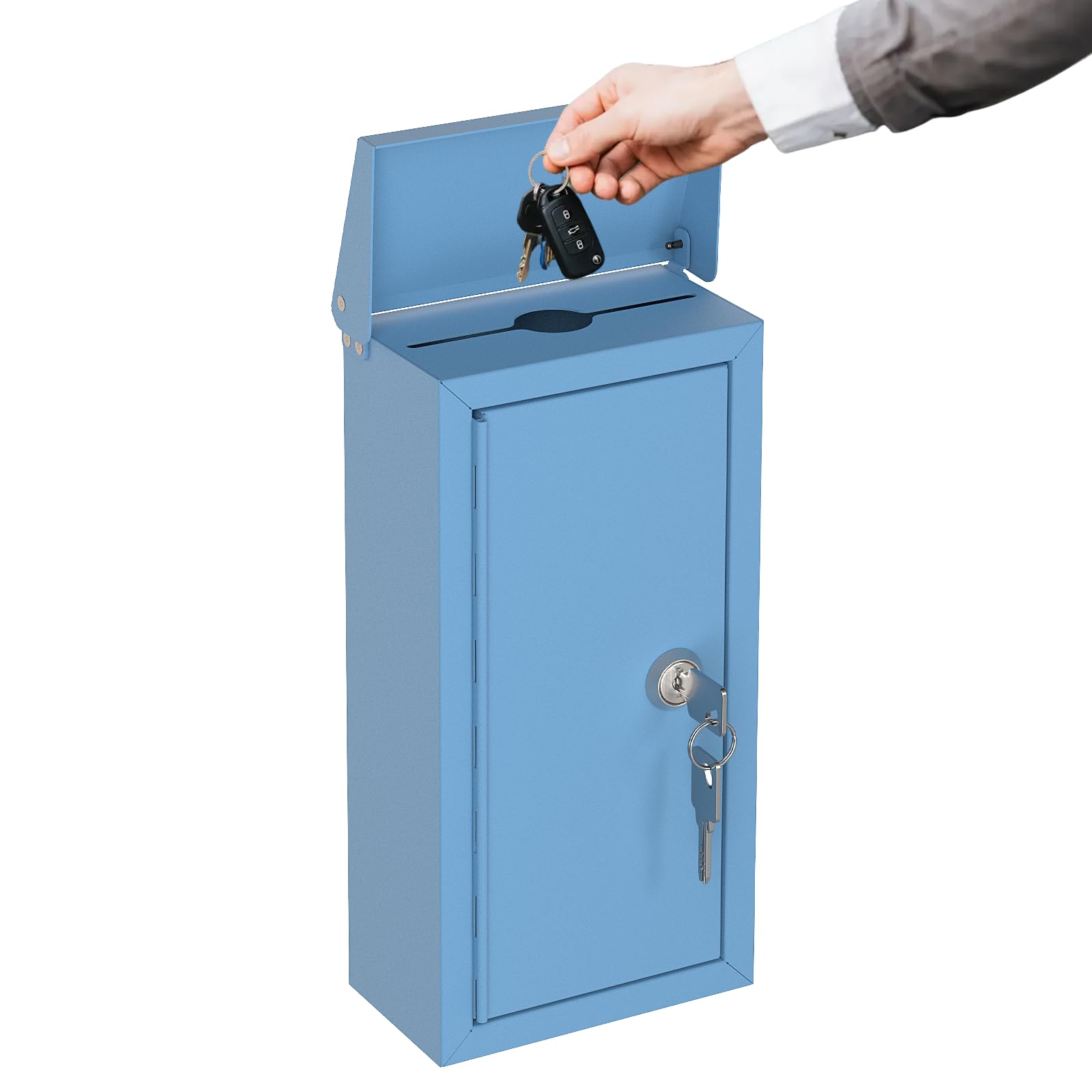 Secure Outdoor Key Drop Box with Weatherproof Lock & Easy Access