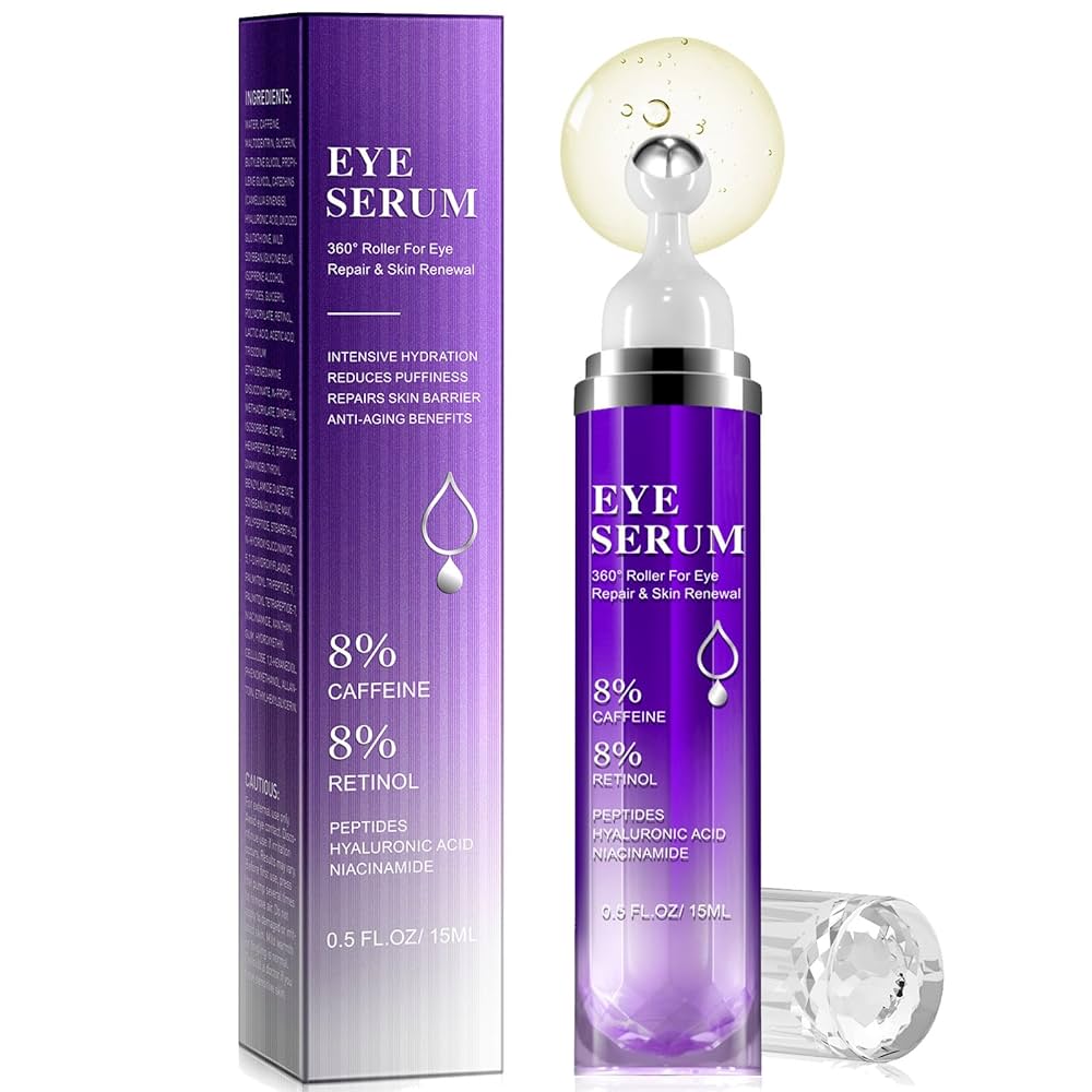 Anti-Aging Eye Rollerball Serum for Dark Circles Relief