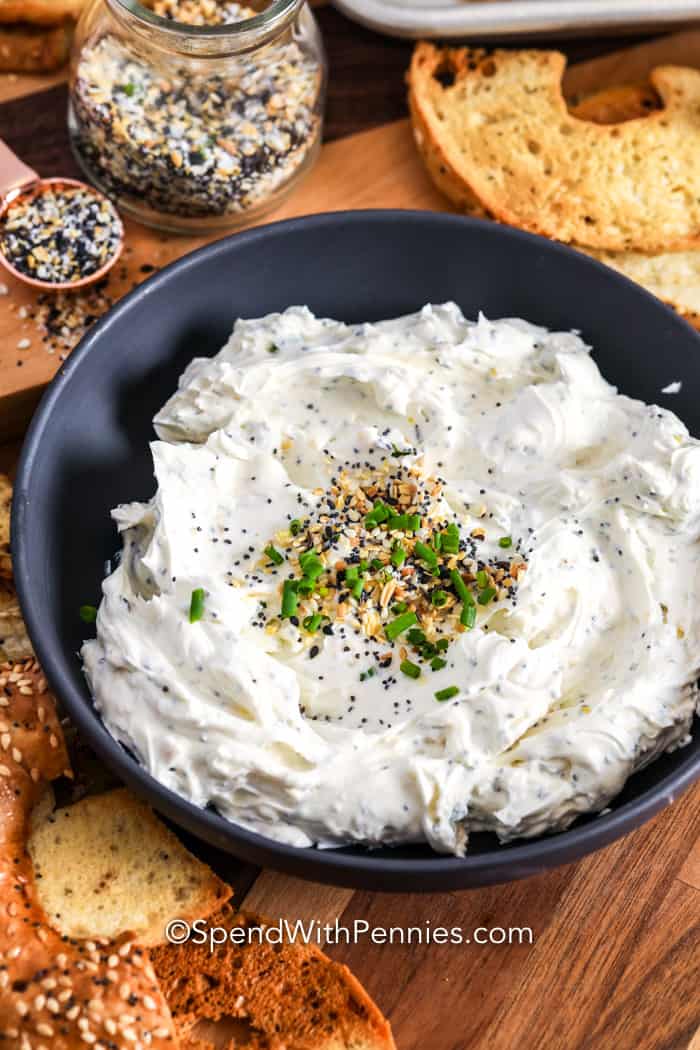 Creamy Everything Bagel Dip with Cream Cheese Recipe