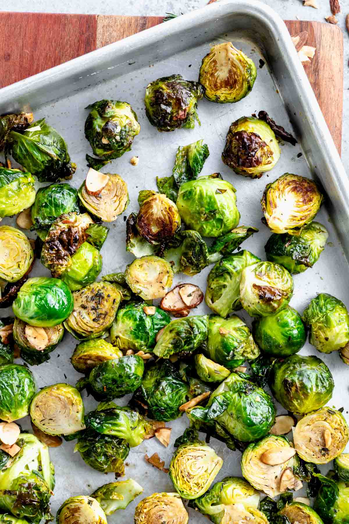 Brussel Sprouts with Pearl Onions & Roasted Garlic, Fresh Thyme Recipe
