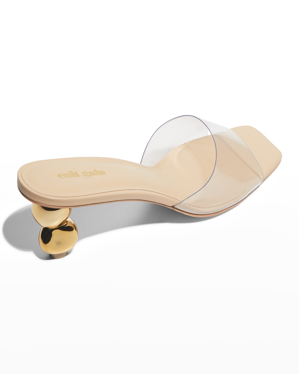 Gold Sphere Cult Gaia Gigi Sandals - Clear Vinyl Heels