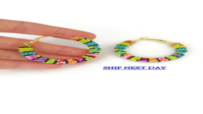 Best Title Selection: "Stunning Native Beaded Hoop Earrings - Handmade & Authentic"