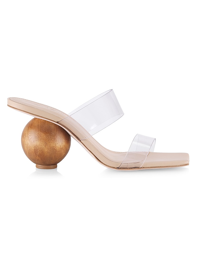 Gold Sphere Cult Gaia Gigi Sandals - Clear Vinyl Heels