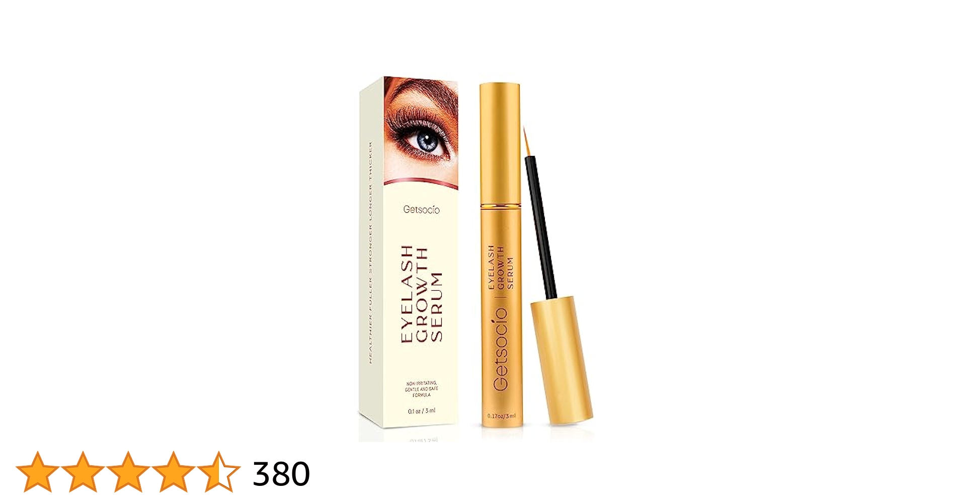 Getsocio Eyelash Serum: Get 3X Longer Lashes in 30 Days