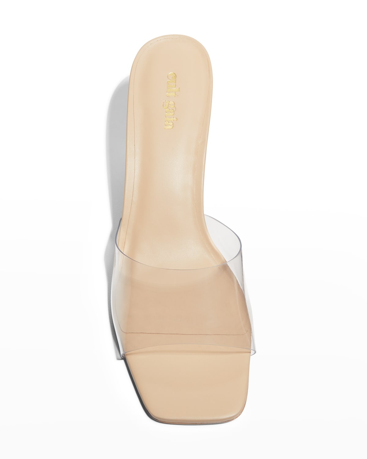 Gold Sphere Cult Gaia Gigi Sandals - Clear Vinyl Heels