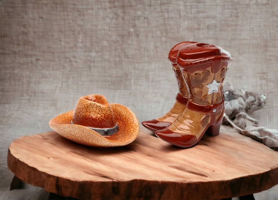 Western Two Piece Set with Stylish Cowboy Boots & Accessories