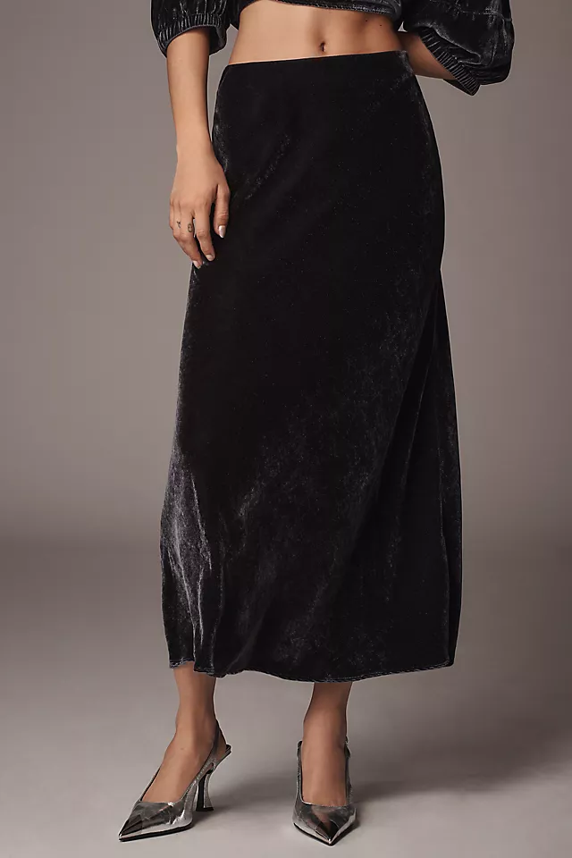 Designer Midi Velvet by Graham and Spencer Skirt