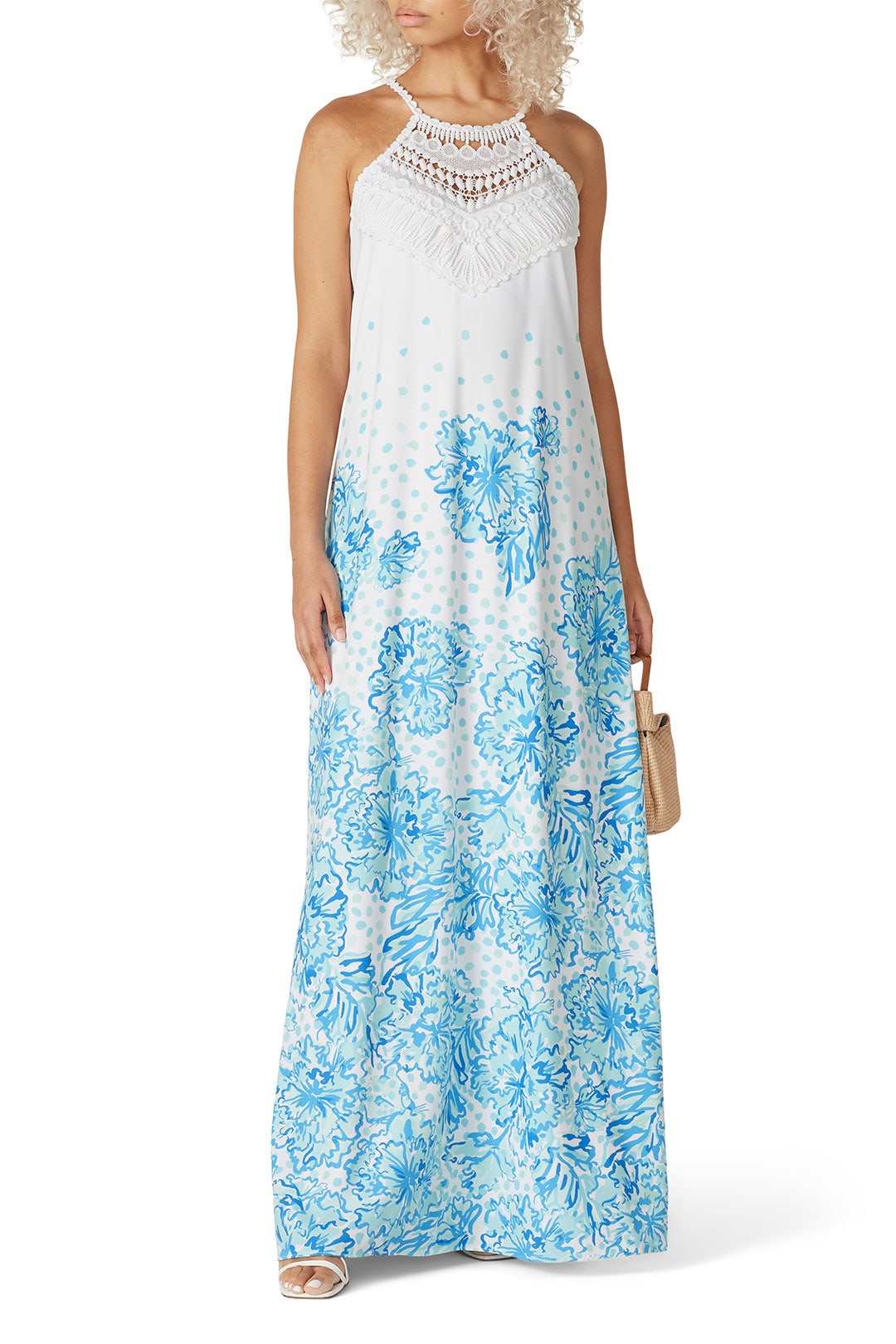 Elegant Lilly Pulitzer Lace Dress with Floral Embroidery & Summer Style