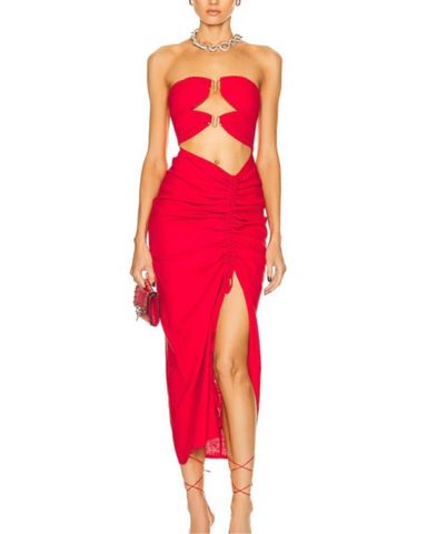Why Everyone’s Obsessed with This Red Cult Gaia Dress